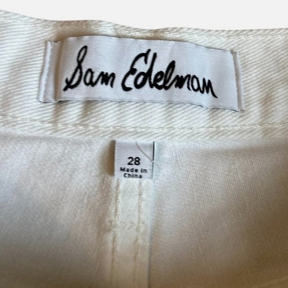 NEW 90's Wide Leg Sequins Embroidered White Denim Jeans High Rise 28 MSRP$129 - Picture 4 of 9